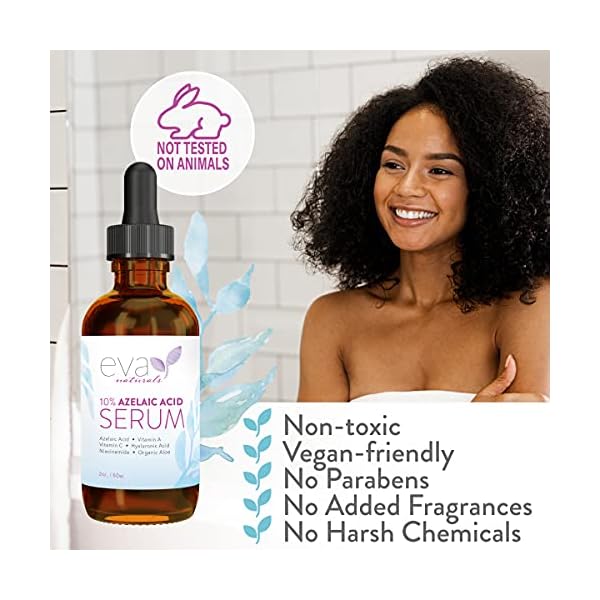 Eva-Naturals-Azelaic-Acid-10-Facial-Serum-2-oz-Skin-Brightening-Hyaluronic-Acid-and-Niacinamide-with-Redness-Relief-and-Acne-Blemish-Control-Fade-and-Repair-Dark-Spots Azelaic Acid 10% Facial Serum, 2 oz., Skin Brightening Hyaluronic Acid and Niacinamide, Redness Relief, Fade and Repair Dark Spots