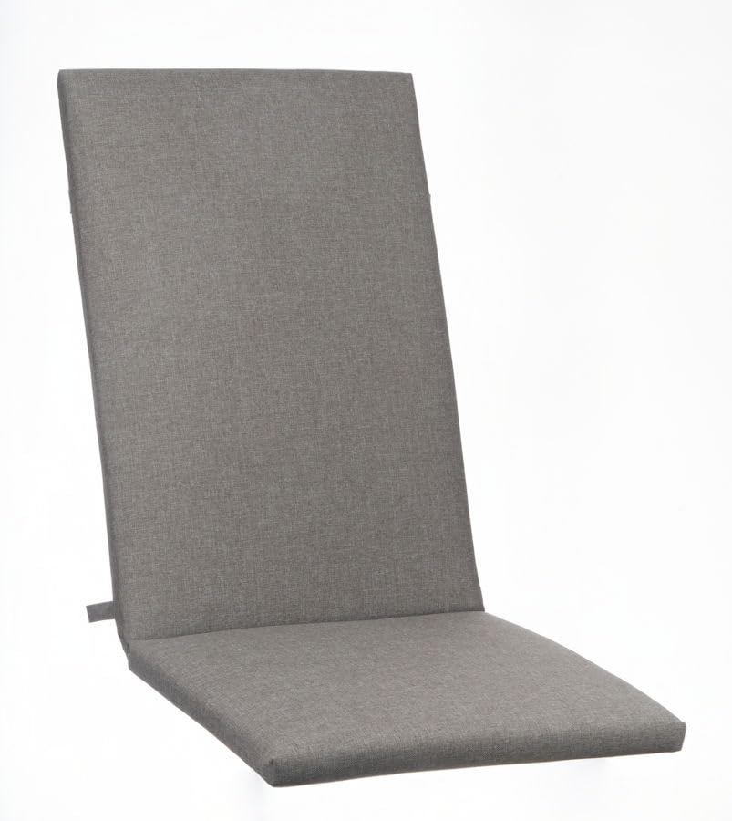 Auflage Hochlehner Taupe I Gartenstuhl Polster 123x50x4cm I KTH2 Sitzauflage weich & robust I Stuhlauflage wasserabweisend & atmungsaktiv I UV-beständiges Sitzkissen