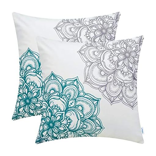 CaliTime Pack of 2 Cozy Fleece Throw Pillow Cases Covers for Couch Bed Sofa Vintage Dahlia Floral Both Sides 20 X 20 Inches Grey Teal