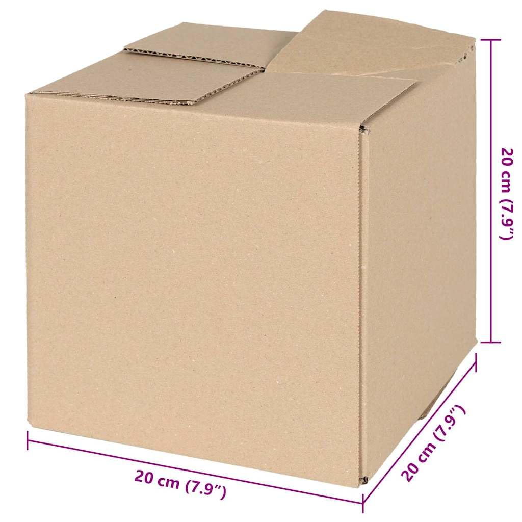 Faltbox Natur Karton 20 x 20 x 20 cm 50 Stück Aufbewahrung Box Organizer Kiste platzsparend faltbar stapelbar für Ordnungssystem in Schlafzimmer Küche Bad