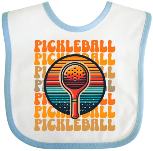 inktastic Pickleball Retro Sunset Baby Bib
