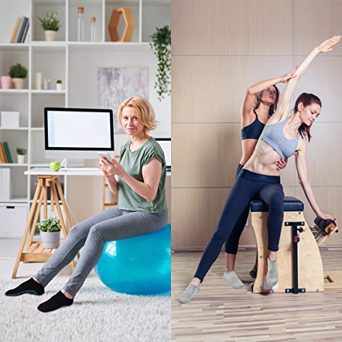 Tphon Non Slip Yoga Socks For Women Anti Skid With Grips Socks For Pilates, Barre, Fitness, Home & Hospital 3 Pack #TOP6
