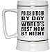 Police Officer By Day Worlds Best Mom By Night - Beer Stein Chope De Bière Chope En Céramique Mug Pour Bar - Cadeau pour Anniversaire Fête des Mères Fête des Pères