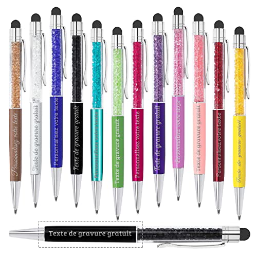 Stylo à bille gravé personnalisé avec message nominatif et stylet