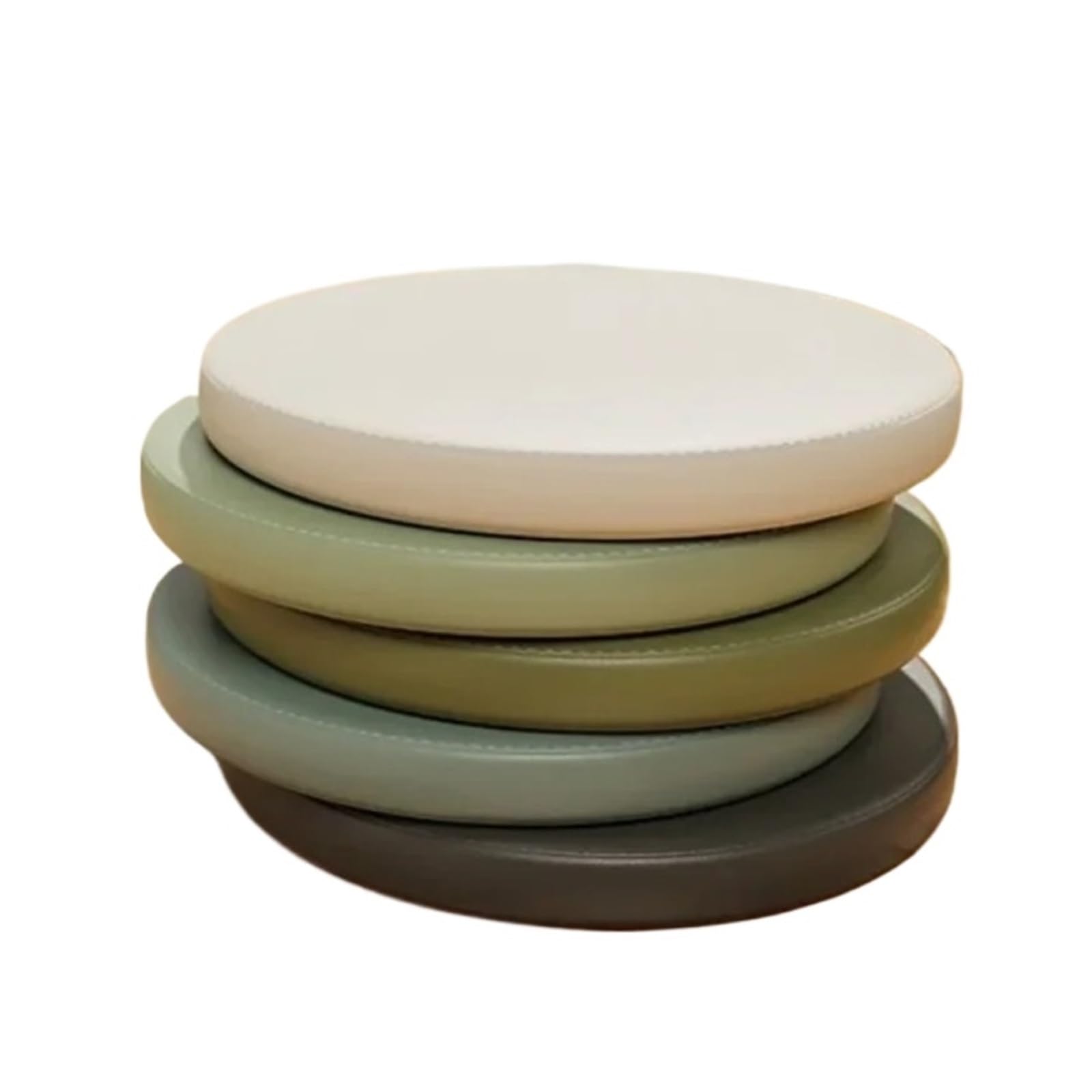 Gwyzax Stool Cushions Round Tatami Cushion Non-slip Dining Chair Leather Memory Cotton Futon(Green)