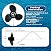 VRIWOY 11.4 x 12 Pitch Aluminum Boat Propeller | 13 Spline Tooth | OEM Fit for TOHATSU 35HP 40HP 50HP | RH Rotation, 3-Blade, 3.25” Gearcase
