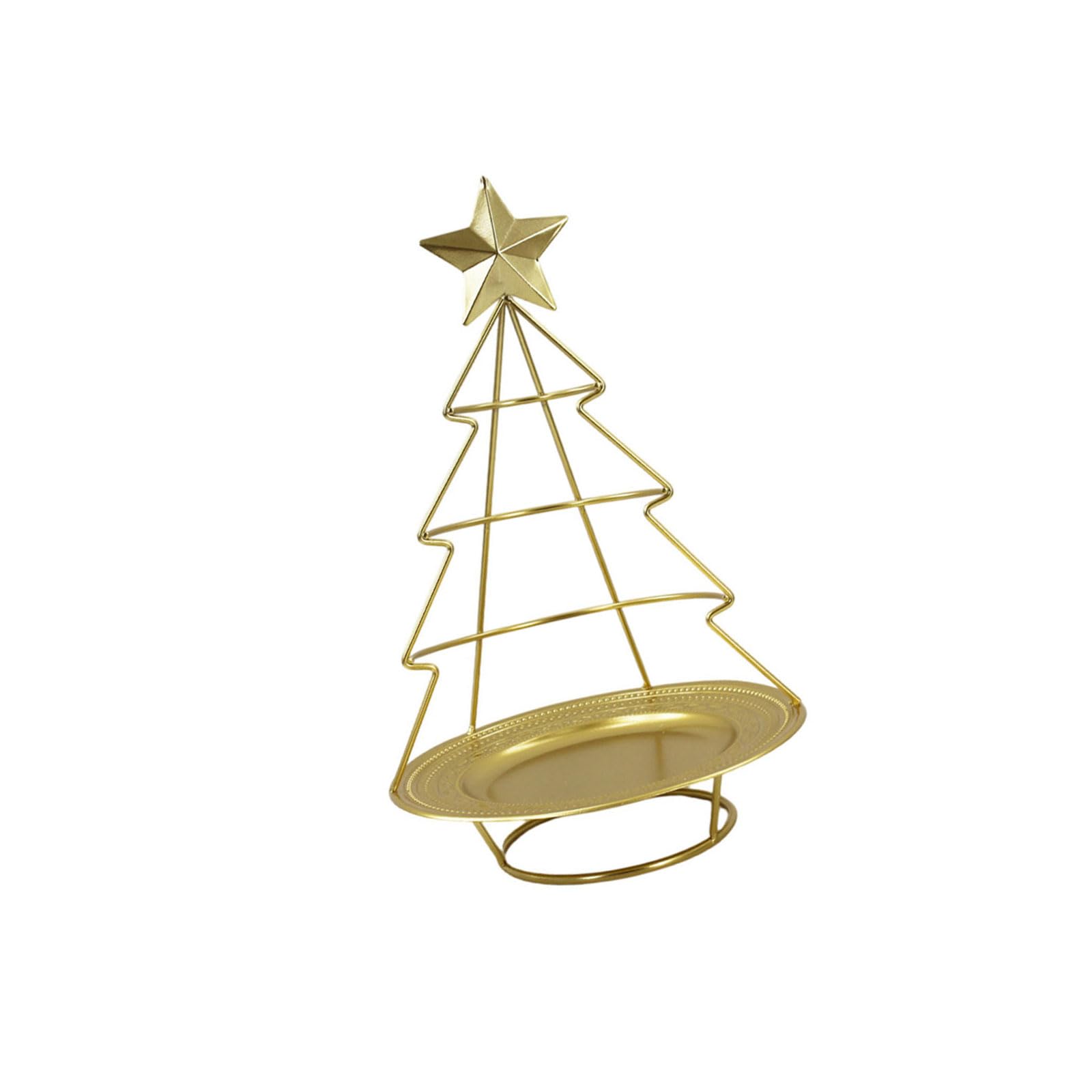 carotoe Christmas Candlestick Holders Iron Metal Candleholders Decorative Stand for Xmases Party, Home Decorations Christmas Holders Centerpiece