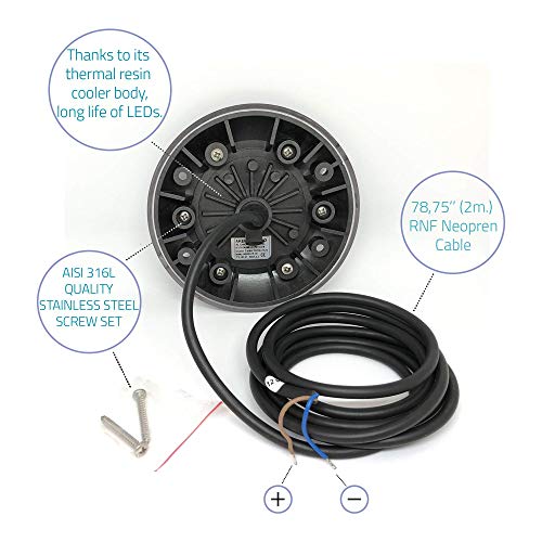 image for Al Aker Lighting LED Underwater Boat Lights, 25W 12V (Blue, Green, Whi