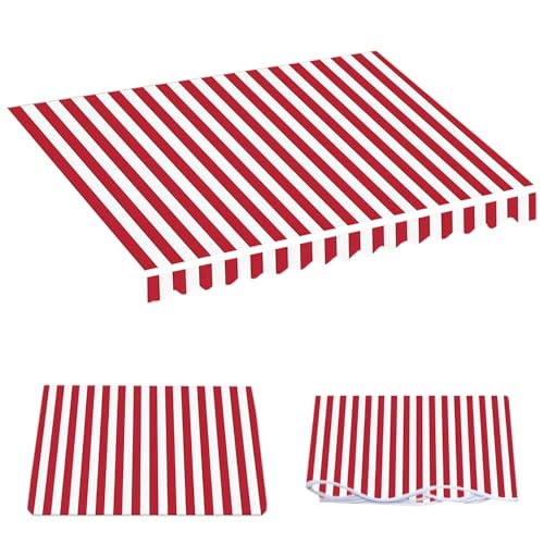 Toile de Rechange Store Banne de Terrasse, Tissu de Rechange pour Store Banne Rétractable Manuel Toile D'auvent en Polyester, pour Extérieur Balcon Jardin...