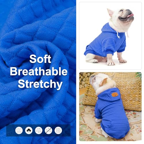 Image of BEAUTYZOO Dog Hoodies Sweater for Small Dogs,Waffle‑Like Laminated Pet Coat