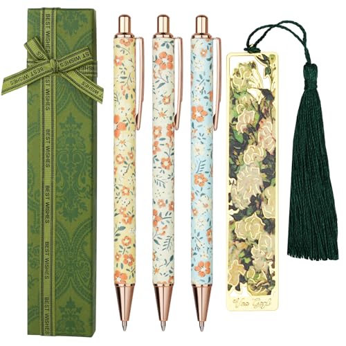 AUAUY 3PCS Floral Bolígrafos Divertidos para Niños, Kawaii Boligrafos Bonitos con...