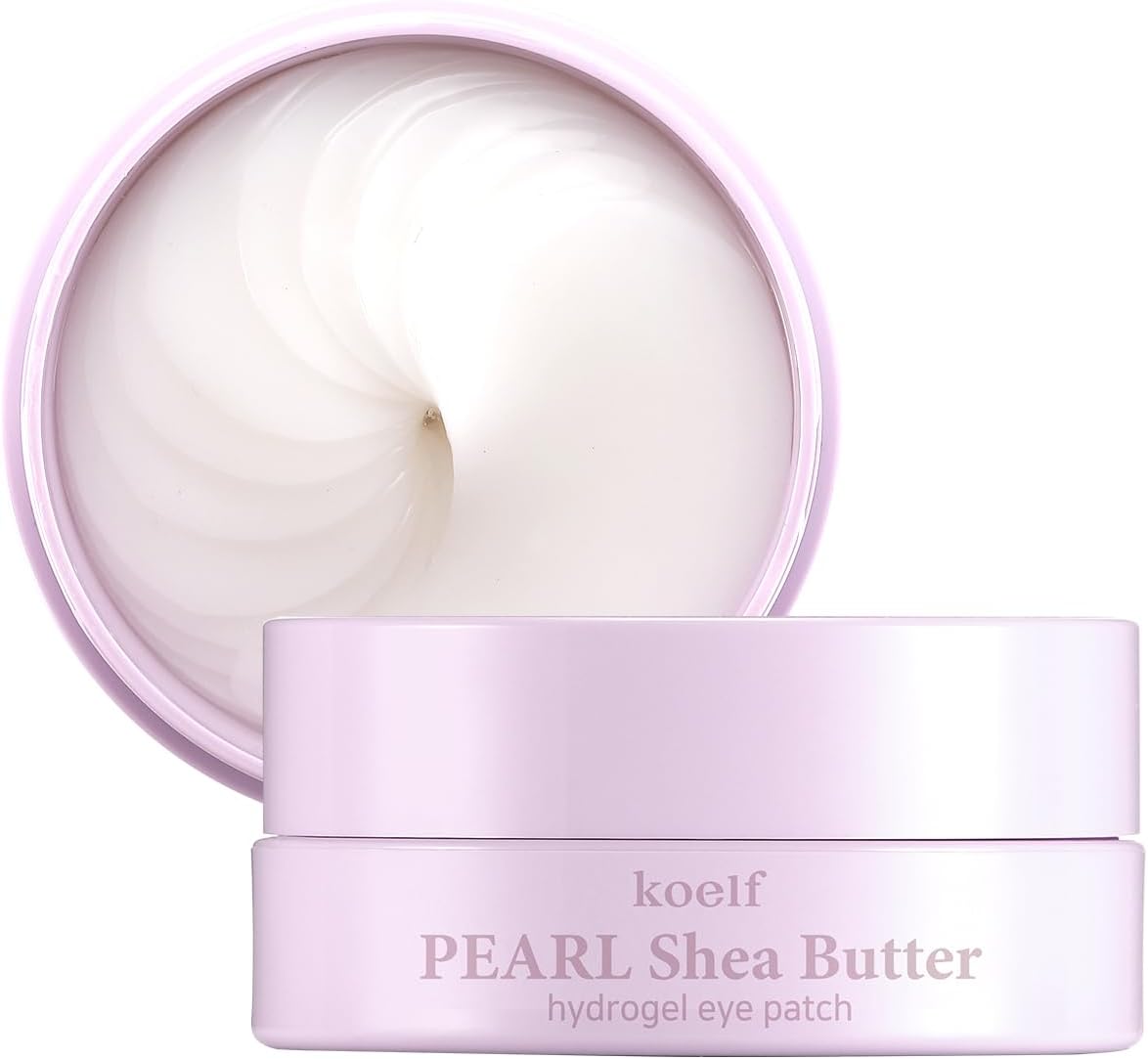 Koelf Pearl & Shea Butter Hydrogel Eye Patch 60ea (30pairs) - Cooling, Moisturizing Eye Mask with Bamboo, Pine Tree for Soothing Under Eye Care, for Puffy Eyes, Eye Bags
