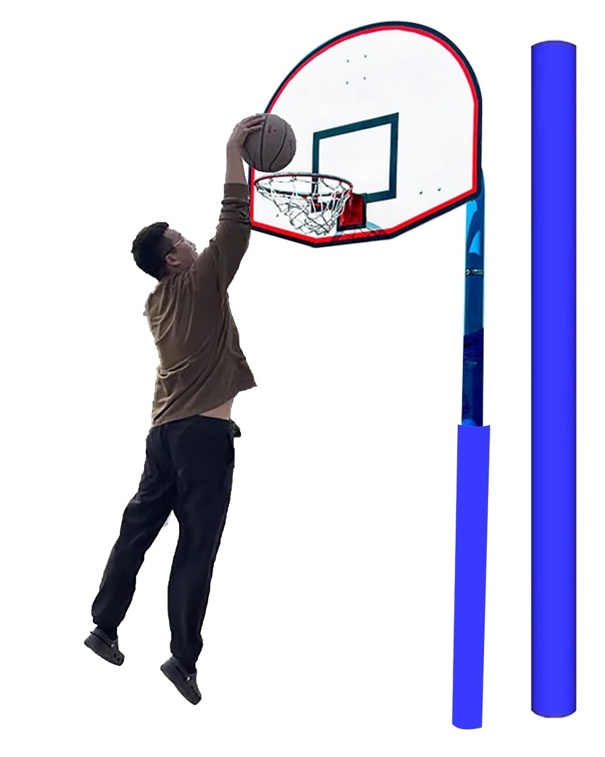 Imbottitura del Palo Sicurezza Imbottitura for Palo da Basket Adatta A Pali 3,5 4 4,5 5 5,5 6 6,5 8,6”dia, Cerchio per Tutte Le Stagioni Cuscino per Palo di Basket, Protezioni Antiurto per Pali Basket