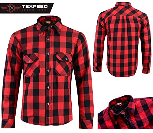 Texpeed Camicia moto con protezioni - Giacca da