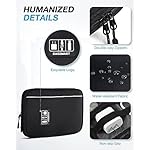 BAGSMART Large Electronics Travel Organizer Case, Tech Accessories Cord Storage Bag for Phone, Power Bank, SD Card, Cables, Black - Image 4