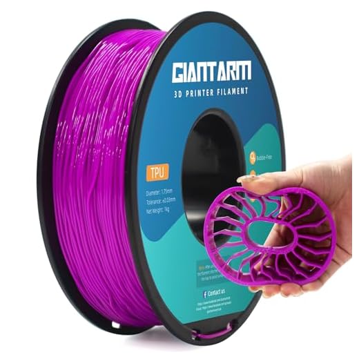 GIANTARM Purple TPU Filament, 95A TPU Filament 1.75mm, Dimensional Accuracy +/- 0.03, Flexible Soft 3D Printer Filament 1kg Spool(2.2 lbs), Vacuum Packaging