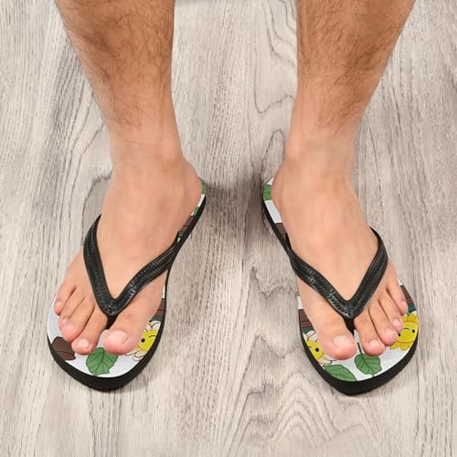 Mens Flip Flops Cute SunflowerSandal Flip Flops for Women Summer Beach Slipper 214B31514