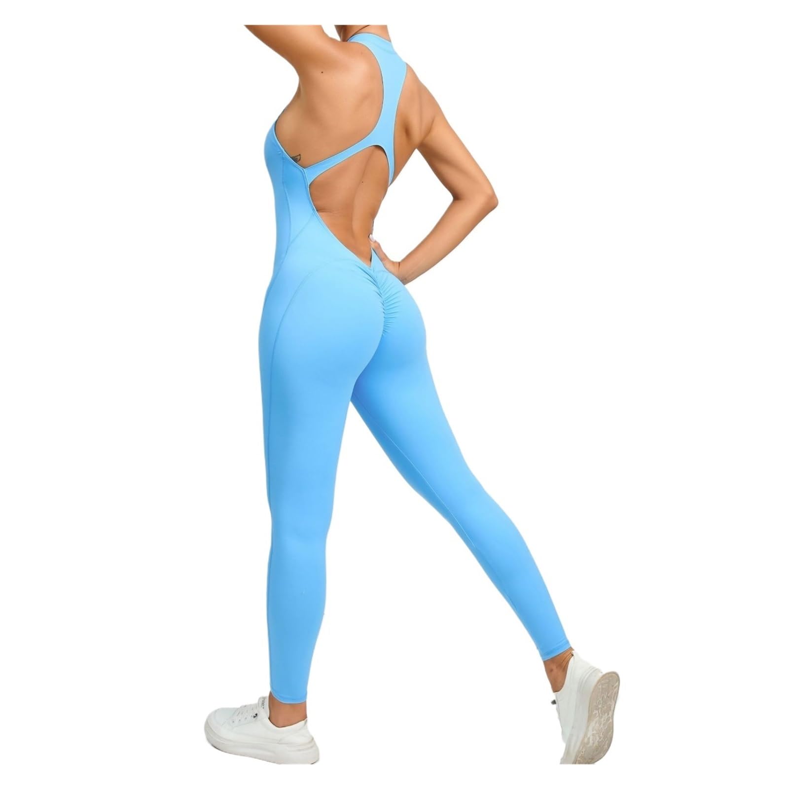 Mono de yoga sin espalda Monos De Yoga Sin Costuras Una Pieza Con Cremallera, Deportivos, Fitness, Espalda Hueca, For Realzar La Cadera, Correr Y Entrenar, For Mujer Para Entrenamiento