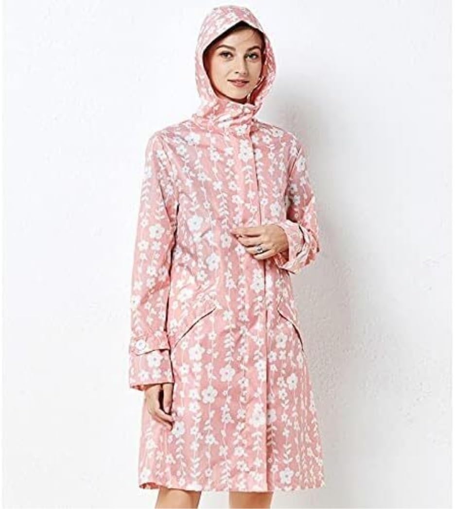 Poncho Antipioggia Abbigliamento Impermeabile Leggero da Donna Giacca A Vento Impermeabile Antivento da Escursionismo Mantella Antipioggia(Color:Pink)