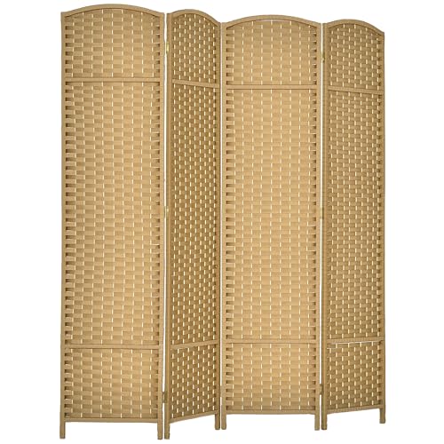 HOMCOM Paravent 4-teilig 160 x 170 cm Raumteiler Faltbar Trennwand aus...