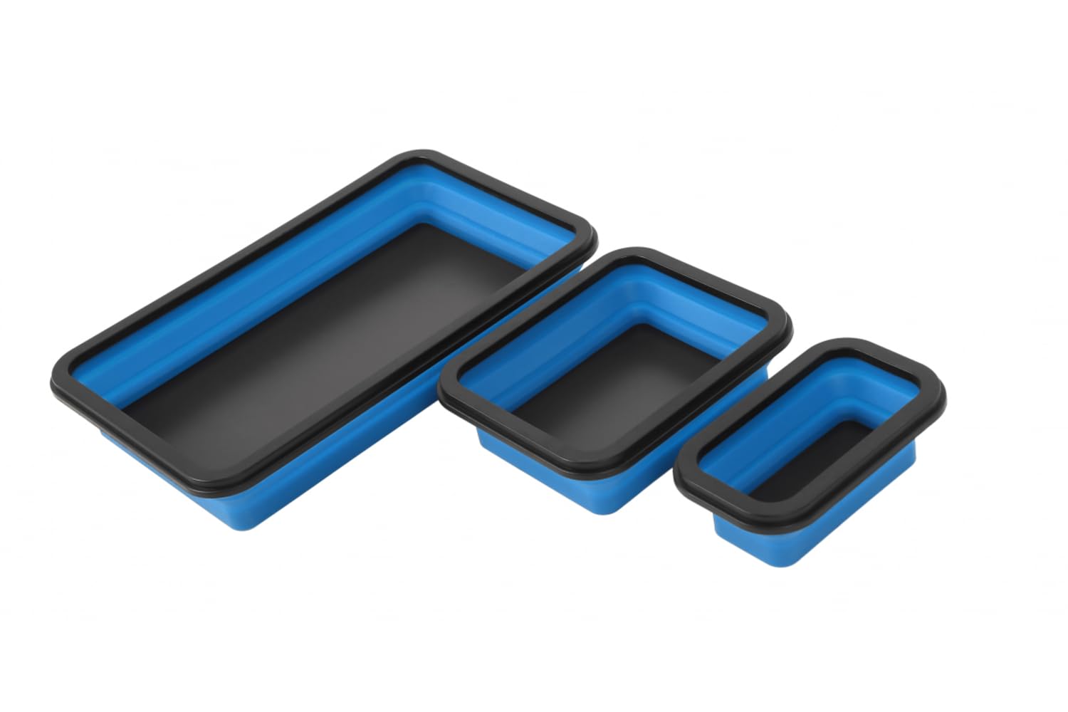 HÖGERT TECHNIK Lot de 3 Plateaux Magiques Pliables magnétiques pour vis et Petites pièces, en Silicone, Caoutchouc, Aimant, Durable, Peu encombrant, Polyvalent