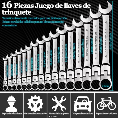 Juego de llaves con matraca 11 Imagen adicional