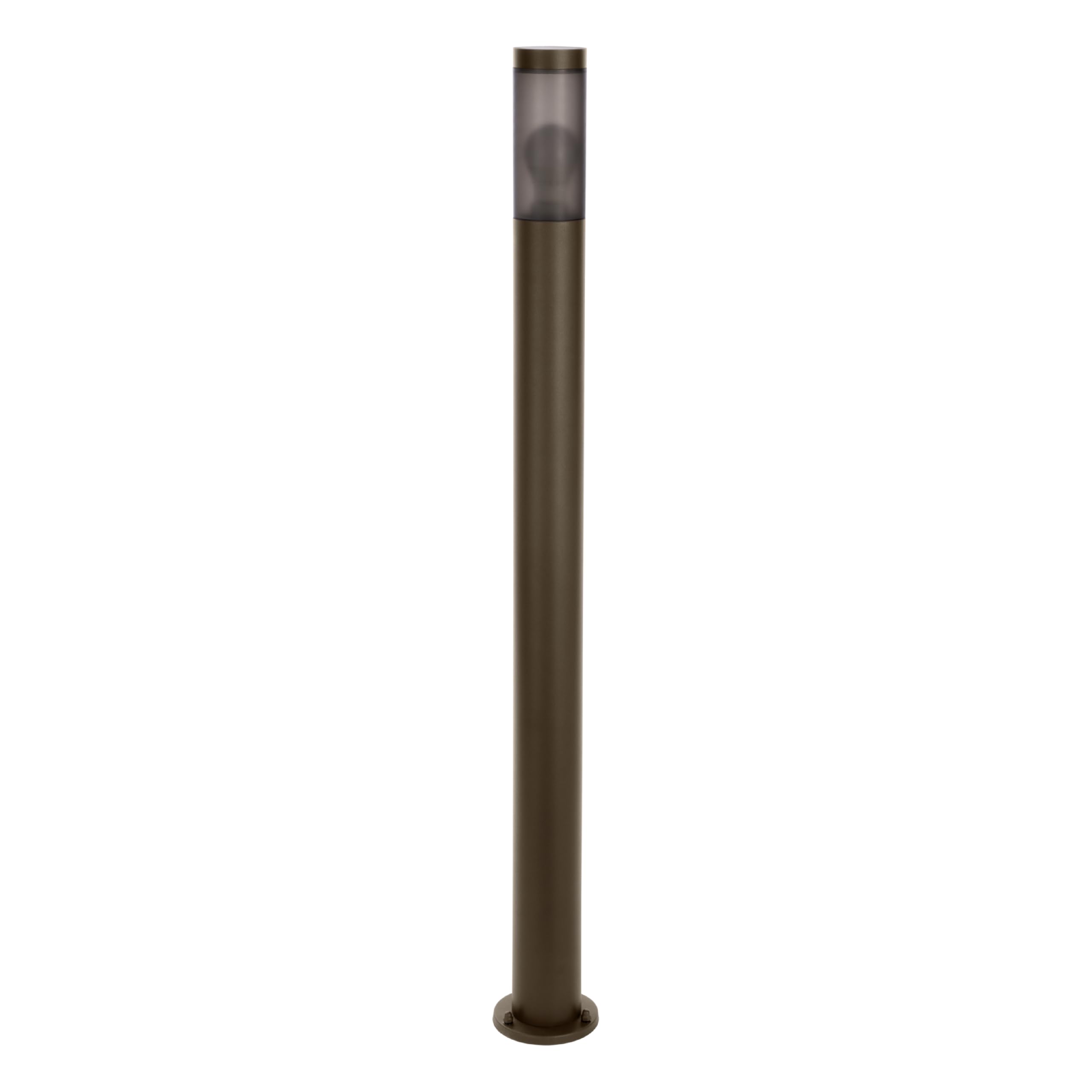 Eglo Lampada Helsinki da esterni, illuminazione a terra con rilevatore di | movimento, luce per giardini, patio, acciaio inox di colore marrone ruggine, IP44, altezza 110 cm, attacco E27