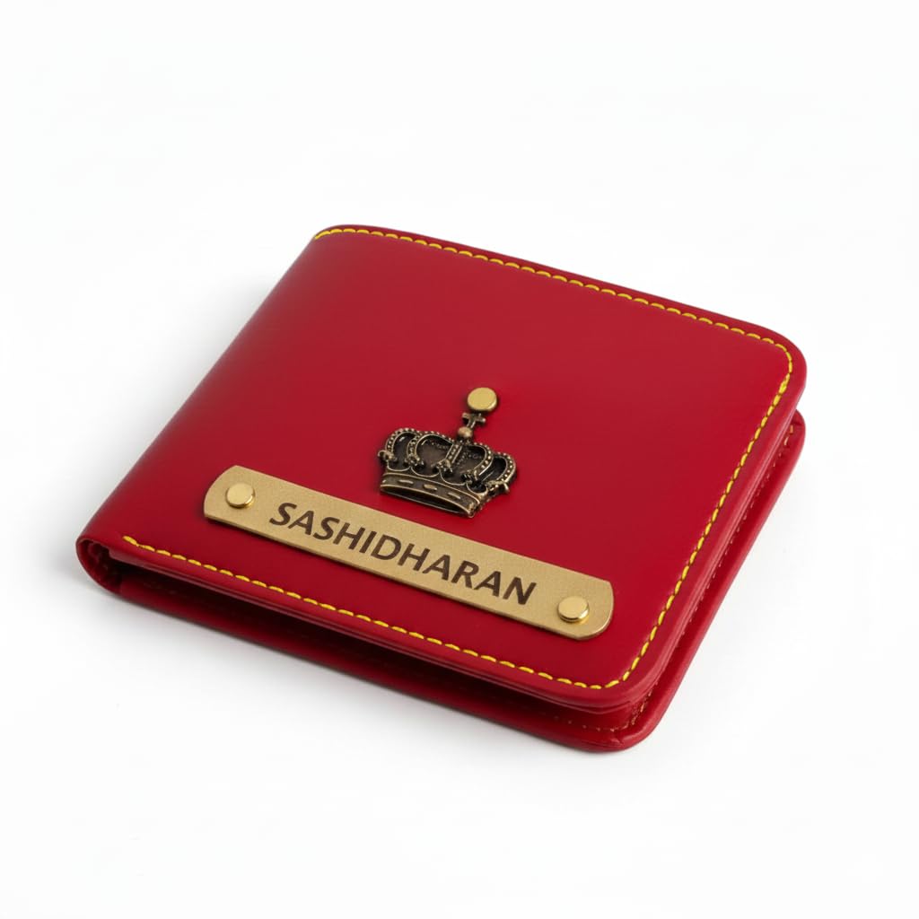 Personalized Customized Mens Leather Wallet - Elevate Style with a Custom Touch - Red Color-image-28