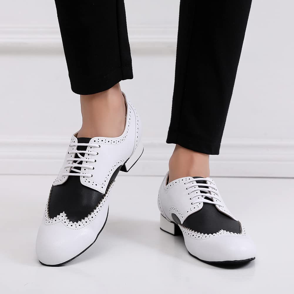 SWDZM Scarpe da Ballo Salsa Uomo Suola Scamosciato per Salsa Tango Jazz di Pratica di Danza Scarpe