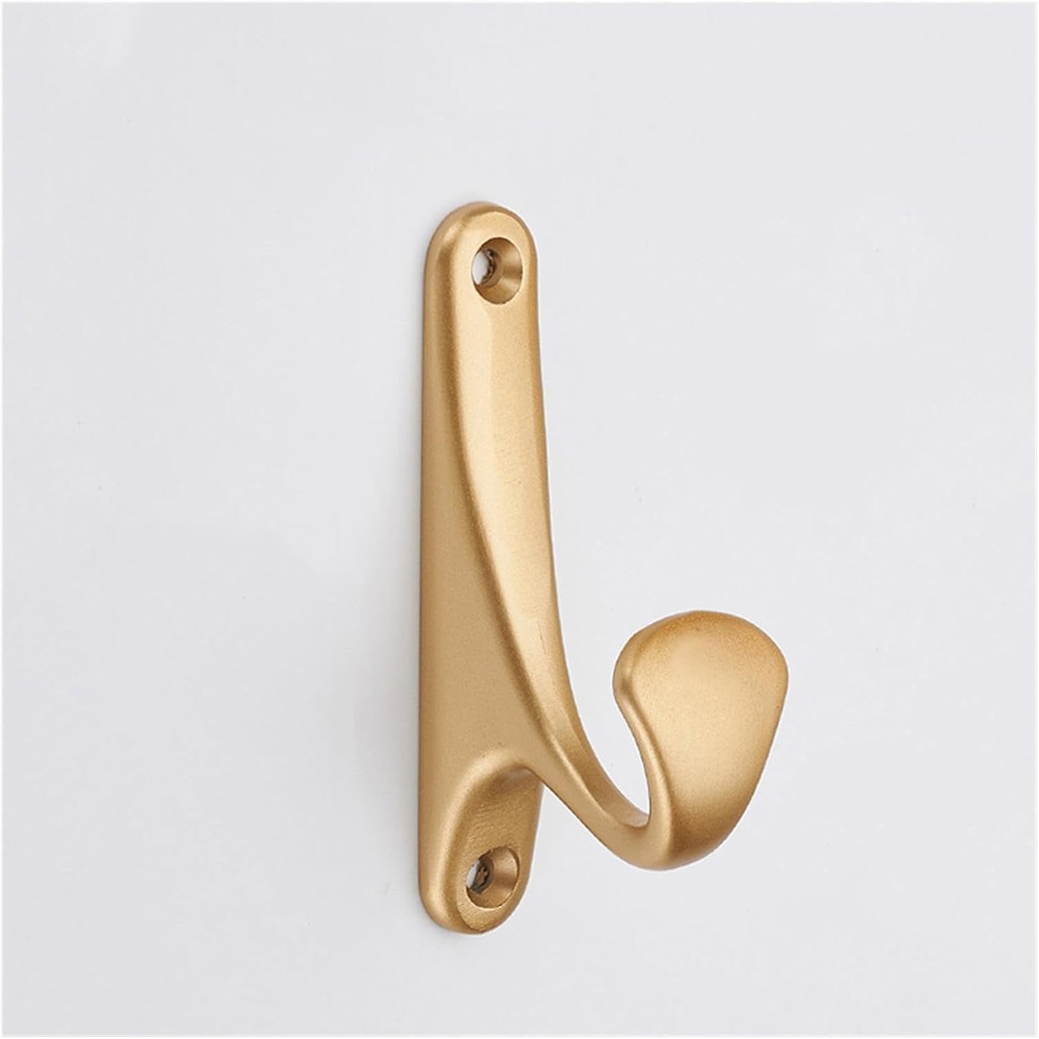 Fashion Black Hook with Screws Zinc Alloy Wall Hanging Hooks Porch Closet Robe Hanger Storage Rack for Towel Coat Hat(Gold)