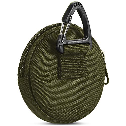 Nujiaa Coin Pouch, Small Coin Purse Keychain, Professional Edc Pouch Accessories Case For Military Gear Bags, Little Change Wallet, Wireless Headset Pack. (2Pcs Green) #TOP4