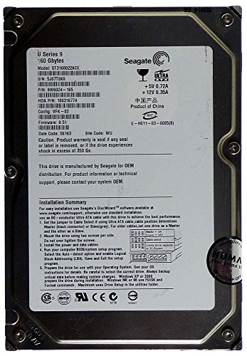 Preisvergleich Produktbild 160GB HDD Seagate U Series 9 ST3160022ACE IDE ID12583