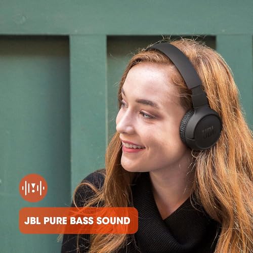 Image of JBL Tune 510BT: Wireless Bluetooth On-Ear Headphones with Purebass Sound - with Cleaning Cloth - Black