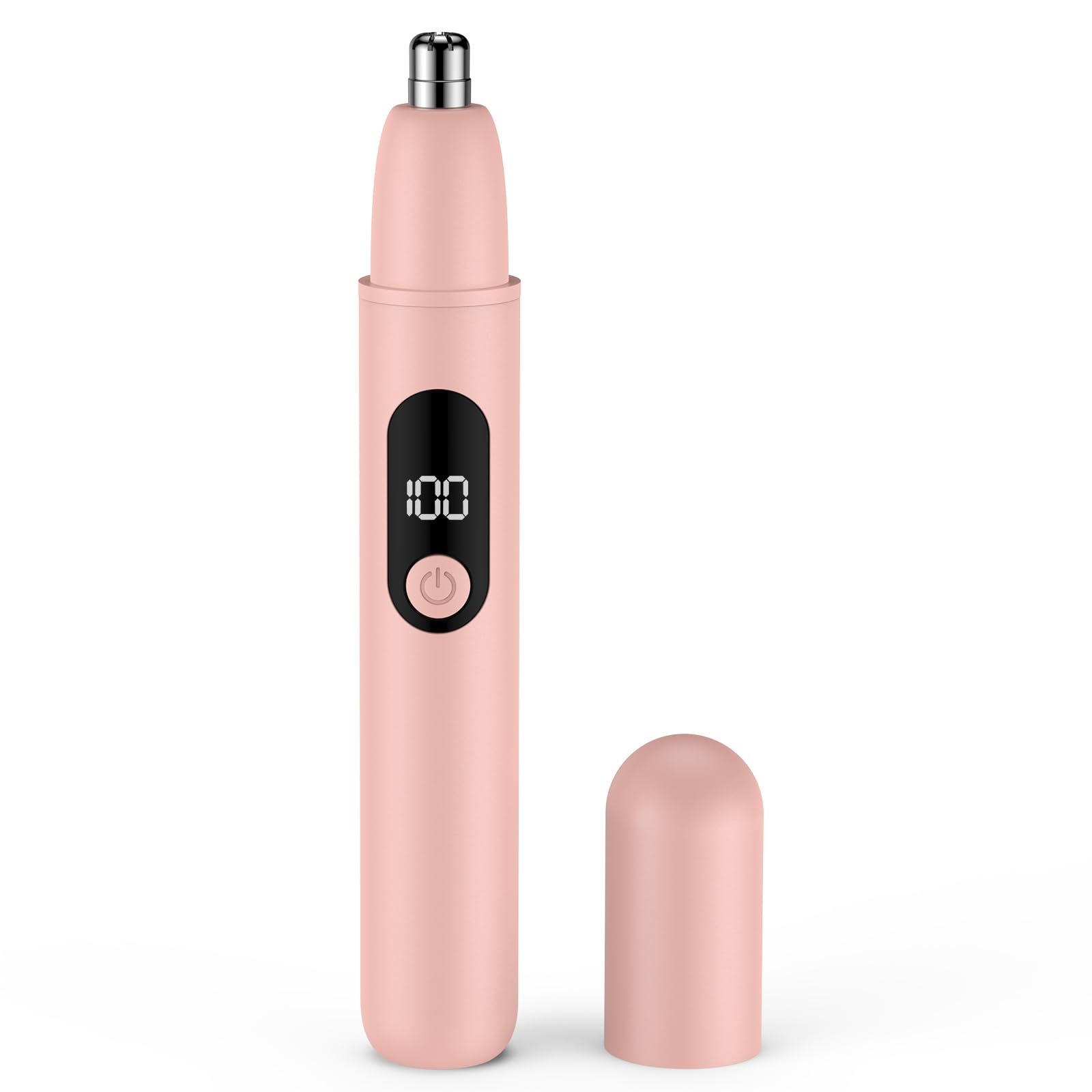 Nose Hair Trimmer Rechargeable Cordless Painless Ear and Eyebrow Trimming Tool-Dual Edge Easy Cleansing for Man Woman (Pink)