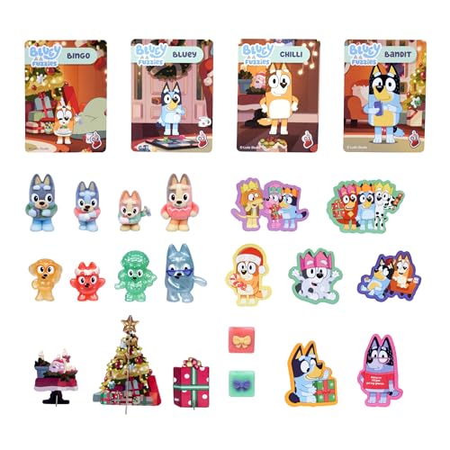 Image of BLUEY Fuzzies Advent Calendar Pack, 8 Exclusive Mini-Figures