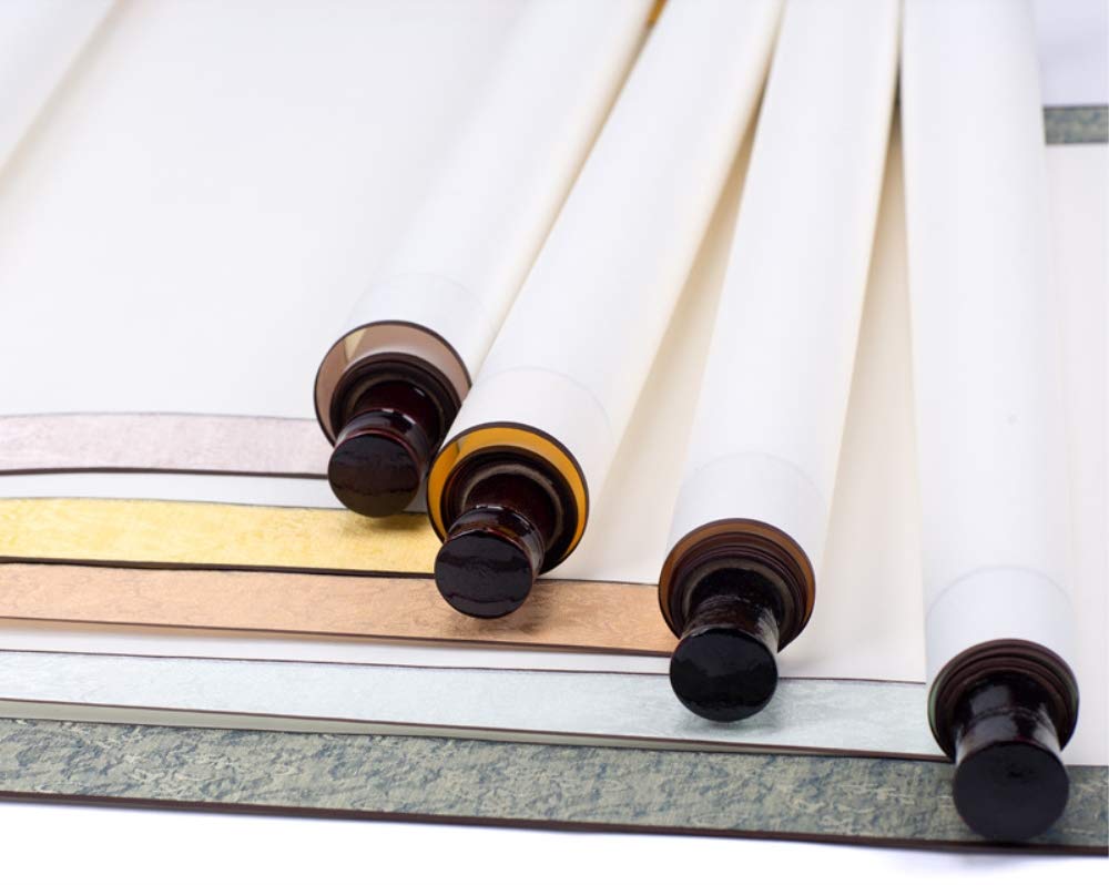 EXCEART Chinesische Xuan-Papier Wandrollen – Blanko Für Sumie & Kalligraphie, 2 Stück