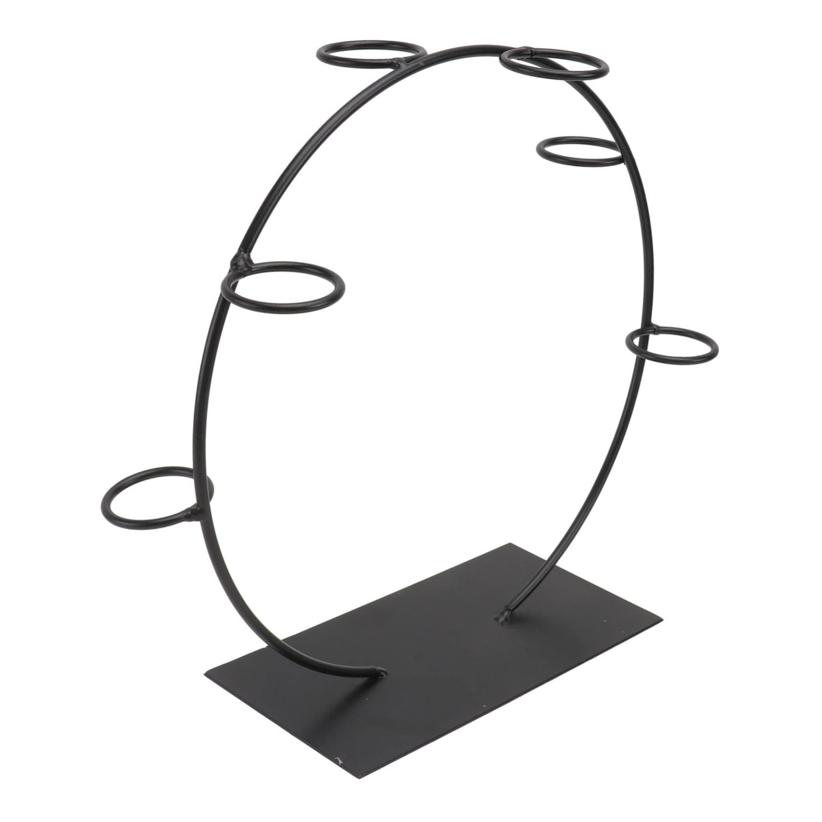 Espositore Dessert in Metallo Nero a 6 Slot, Base Piatta