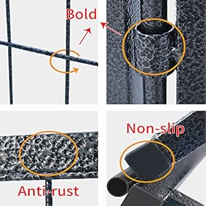 Dog Playpen,32/40/45 Inch Height in Heavy Duty, Folding Indoor Outdoor Anti-Rust Dog Exercise Fence, Portable Pet Playpen with Door for Large Medium Small Dogs and Pet (8 Panels, 32 Inch)