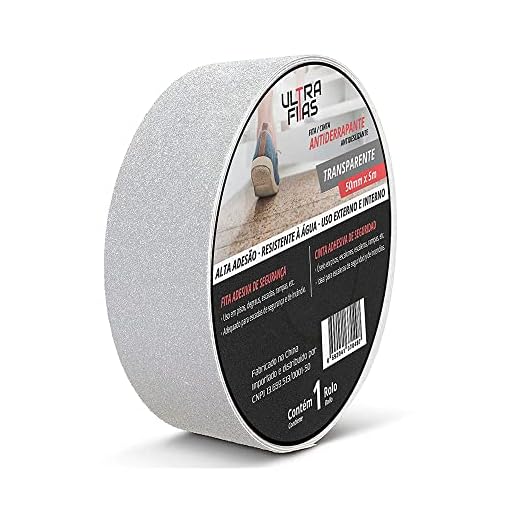 Fita Adesiva Antiderrapante Banheiro Impermeável Ultra Fitas 05 Metros Escada Rampa - Transparente (Transparente)