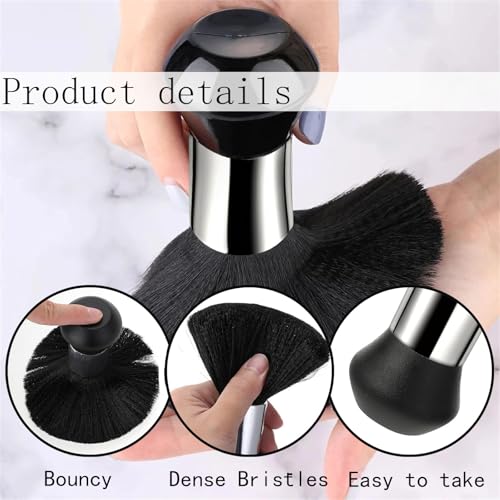 SUpoetry 3 Stück Nackenpinsel Set,Nackenpinsel Friseur, Friseur Pinsel, Barber Brush, Soft Barbierbürst, Reinigungsbürste, Weiche Hals-Staubbürste, zum Abbürsten von Haaren um Hals und Ohren
