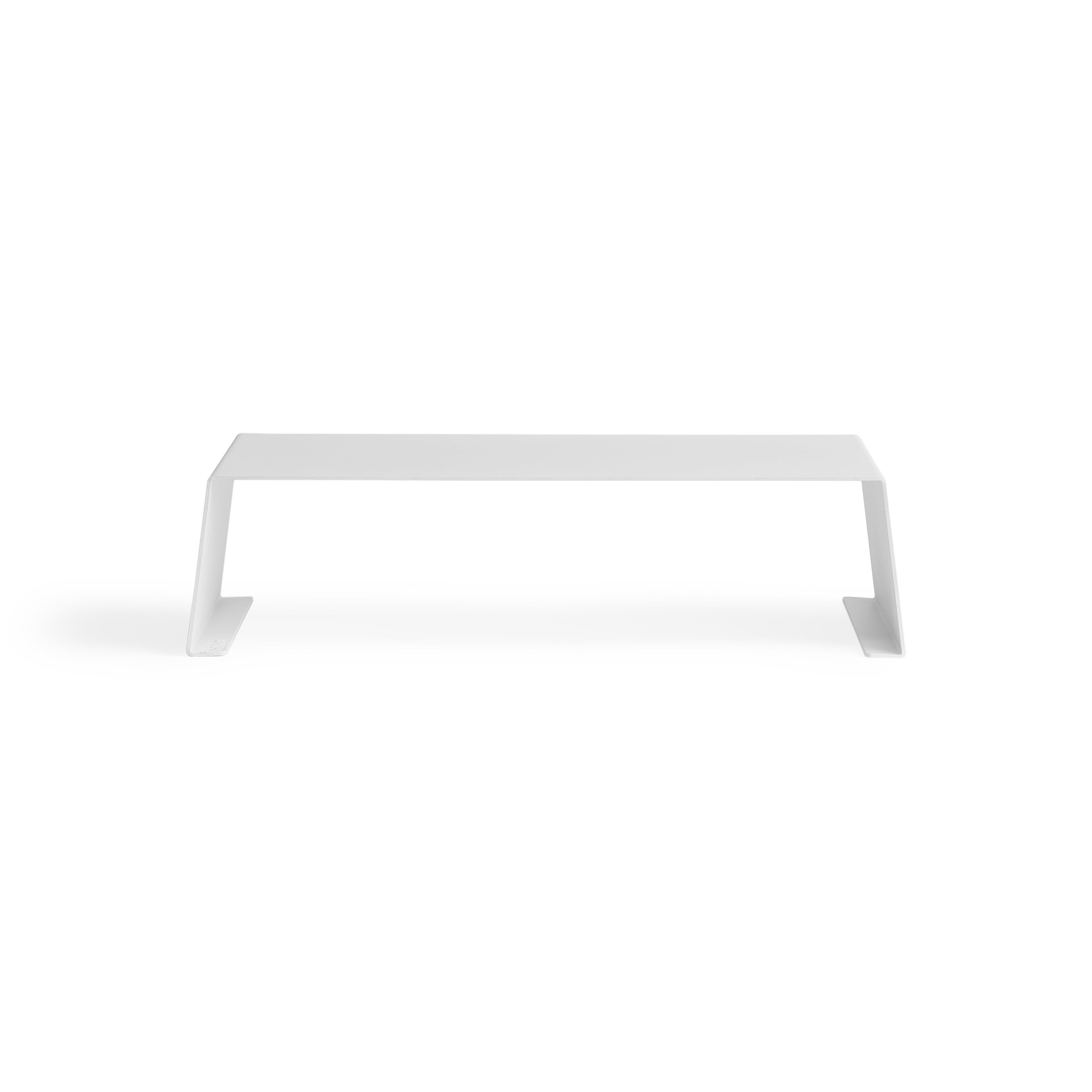 Podstawka pod monitor, metalowa podstawa, podwyższona platforma do komputera, ekranu, stołu, ergonomii biurowej, elegancka, nowoczesna konstrukcja półki (biały)