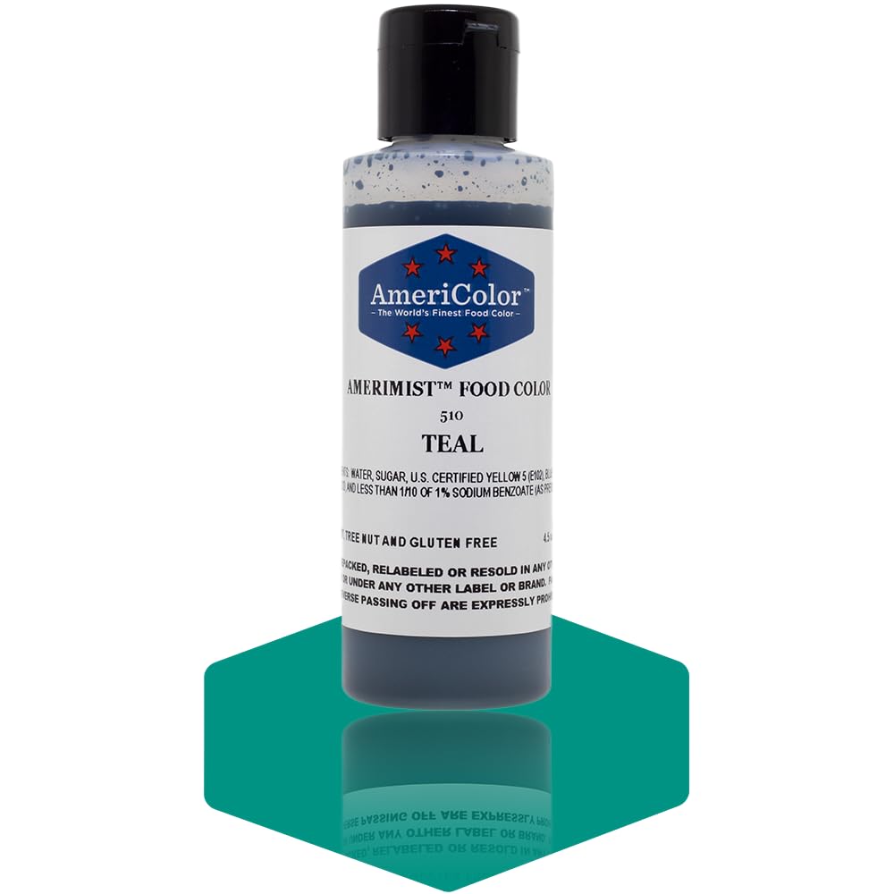 AmeriColor AmeriMist Teal Airbrush Food Color, 4.5 oz
