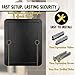 Flexzion Key Cabinet Key Lock Box Wall Mount with 60 Key Holder Organizer Locker Case, Colored Key Tags & Hooks Wall Mounted Lock Box for Keys Storage, Homes, Property, Hotels, Business (Black)