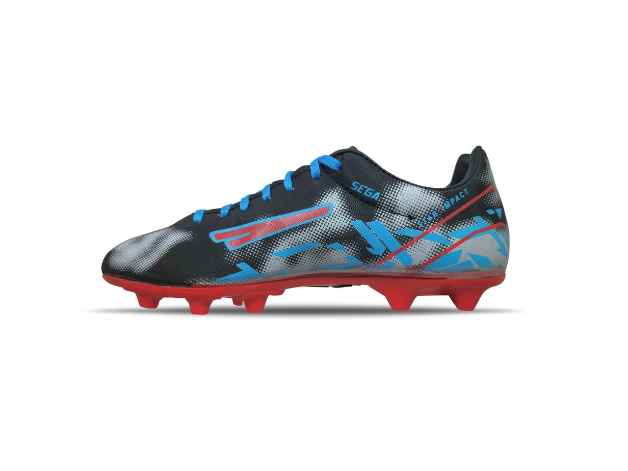 SEGA Impact Football Studs | Lace-Up Style Firm Ground Cleats Shoes | Durable Football Boots with Strong Grip for Outdoor Football & Training-image-45
