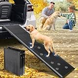 Dog Ramp, Folding Dog Ramp for Car Extra Wide 63''x20'', Dog Car Ramp with Non-Slip Surface, Outdoor Pet Ramp for Large Dogs to Get on Car Truck SUV Van Up to 250LBS, Car Ramp for Dogs