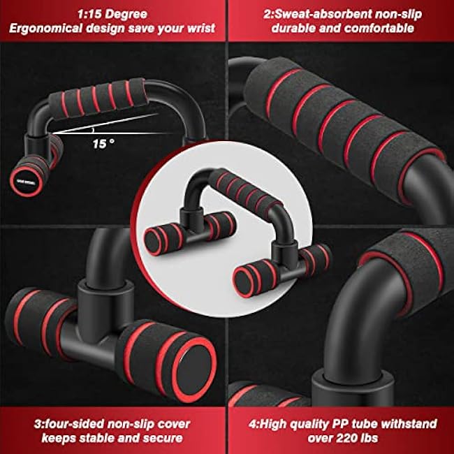 Push Up Bars, Calisthenics Equipment Push Up Handles for Floor, Perfect Push Up Bar, Pushup Bars with Non-slip Sturdy Structure Handle, Fitness Bars for Home & Workout