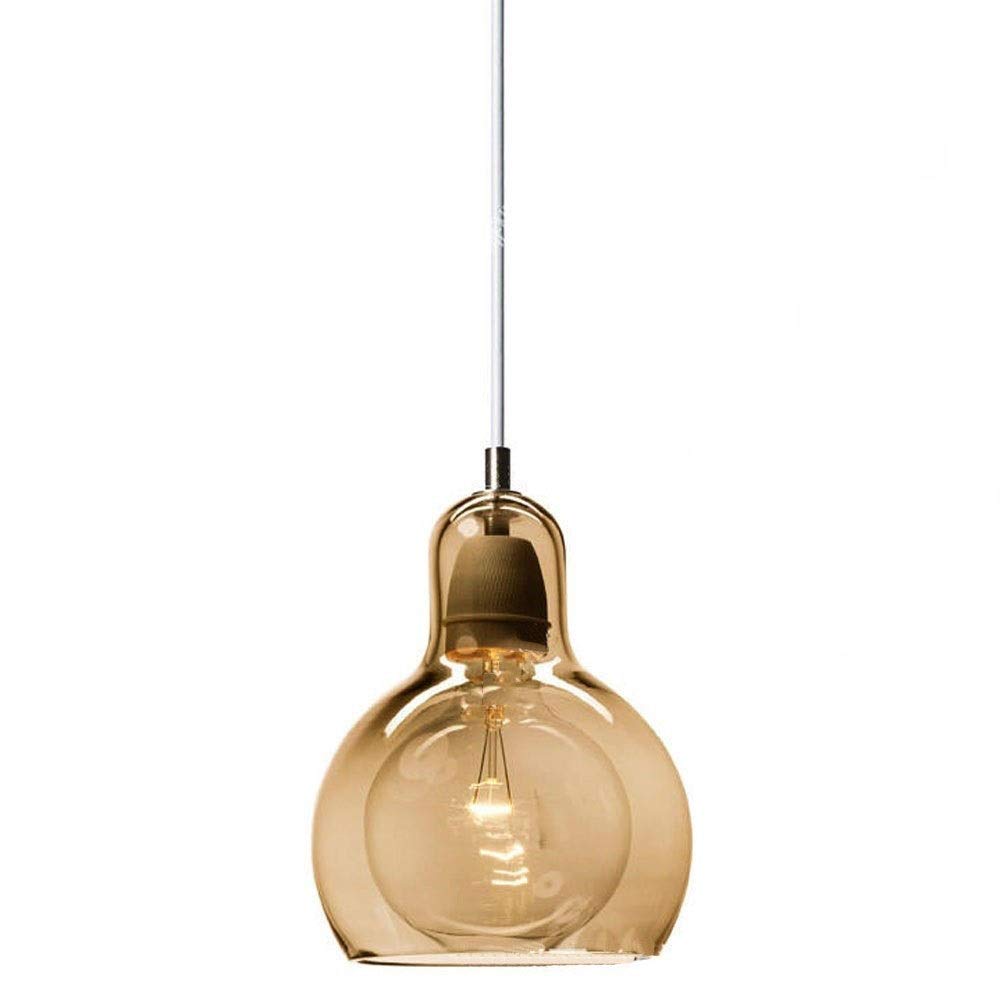 Lámpara colgante de cristal de calabaza minimalista y lámpara de ahorro de energía nórdica