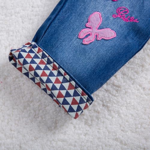 Little Girl Ripped Jeans Leopard Print Patchwork Slim Fit Hip Hop Streetwear Tummy Control Wide Leg Pants Girls4