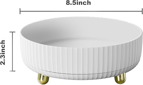 Miniatura 6 de funest Organizador de perfumes de maquillaje, rotación de 360 grados, Lazy Susan, estuche de almacenamiento de lociones para cosméticos, bandeja