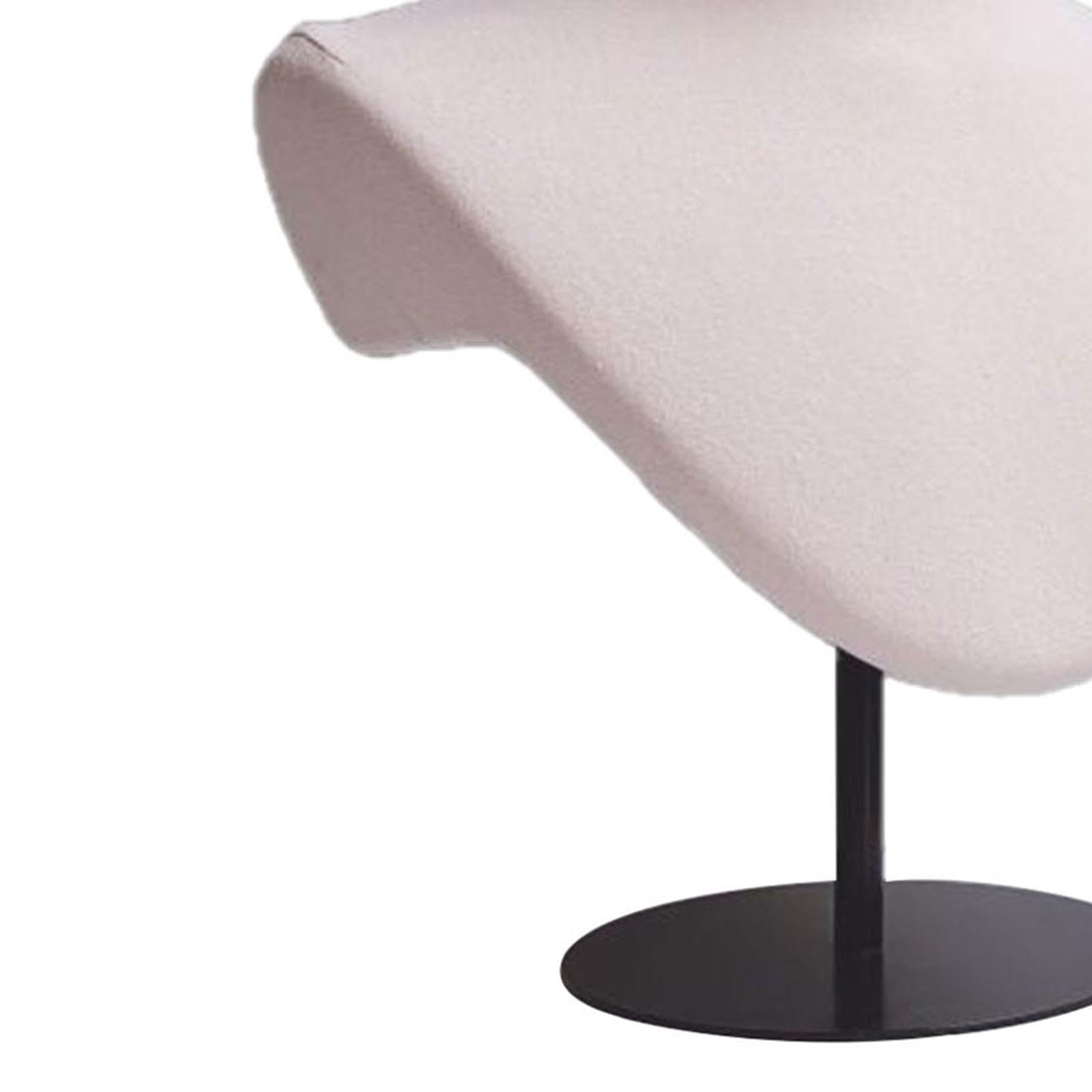 Generic Testa di Manichino con Supporto Espositivo, Pratica Base in Metallo, Decorativa Da Scrivania, Porta Cappelli, Sciarpe, Accessori per Capelli E Cuffie, Base Nera